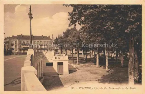 AK / Ansichtskarte ROANNE 42 Loire Un coin des Promenades et des Ponts