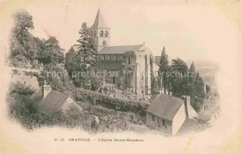 AK / Ansichtskarte Graville-Sainte-Honorine 76 Seine-Maritime Eglise Sainte Honorine