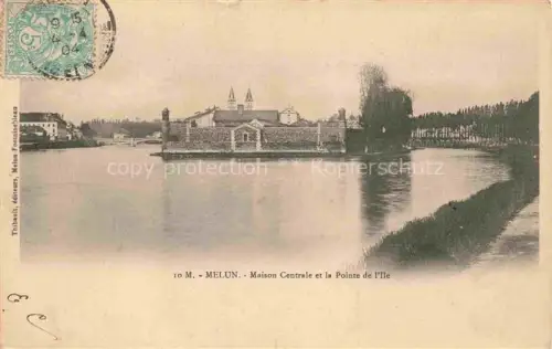 AK / Ansichtskarte MELUN 77 Seine-et-Marne Maison Centrale et la Pointe de l'Ile