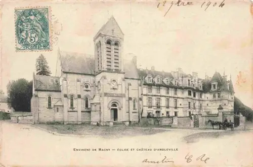AK / Ansichtskarte Ambleville PONTOISE 95 Val-d Oise Eglise et Chateau d'Ambleville