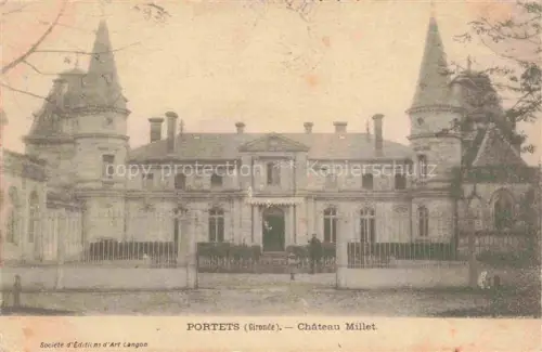 AK / Ansichtskarte Portets BORDEAUX 33 Gironde Chateau Millet