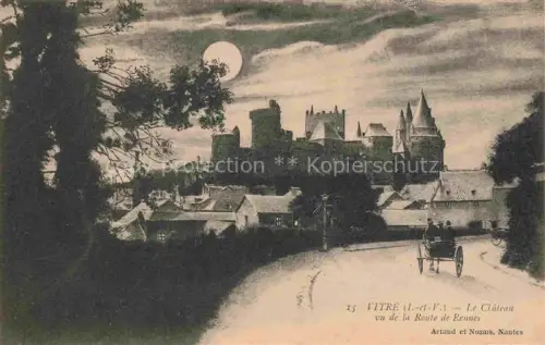AK / Ansichtskarte Vitre  RENNES 35 Ille-et-Vilaine Le Chateau vue de la Route de Rennes