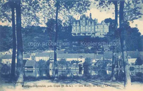 AK / Ansichtskarte Montigny-le-Gannelon Chateaudun 28 Eure-et-Loir Les Bords du Loir Le Chateau