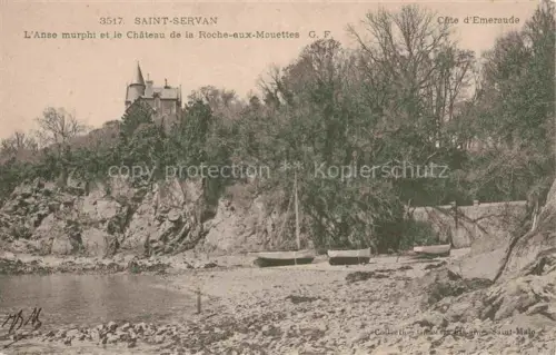 AK / Ansichtskarte SAINT-SERVAN-SUR-MER St-Servan-sur-Mer 35 Ille-et-Vilaine L'Anse murphi et le Chateau de la Roche aux Mouettes