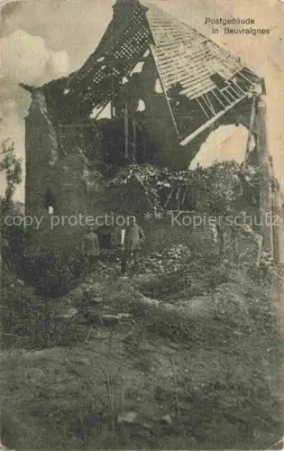 AK / Ansichtskarte Beuvraignes Montdidier 80 Somme Postgebaeude Ruines Grande Guerre Truemmer 1. Weltkrieg
