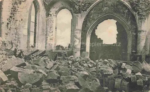 AK / Ansichtskarte Beuvraignes Montdidier 80 Somme Innenansicht der von den Franzosen zerschossene Kirche Ruines Grande Guerre Truemmer 1. Weltkrieg