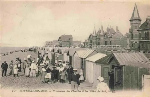 AK / Ansichtskarte CAYEUX -SUR-MER Abbeville 80 Somme Promenade des Planches et les villas du sud