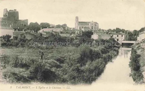 AK / Ansichtskarte Talmont-Saint-Hilaire Sables-d Olonne 85 Vendee Vue générale l'église et le château