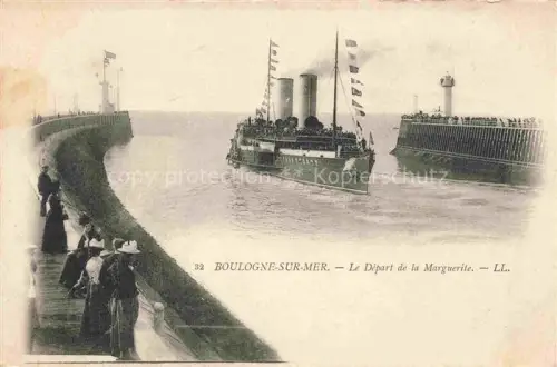 AK / Ansichtskarte BOULOGNE-SUR-MER 62 Pas-de-Calais Le Depart de la Marguerite