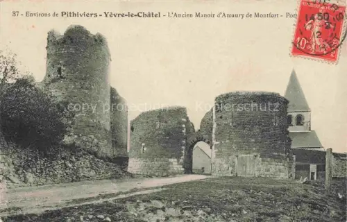 AK / Ansichtskarte Yevre-la-Ville Yevre-le-Chatel Pithiviers 45 Loiret Ancien Manoir d'Amaury de Montfort Port