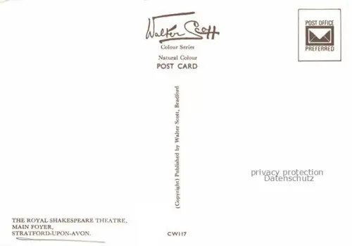 AK / Ansichtskarte Stratford -on-Avon UK The Royal Shakespeare Theatre Main Foyer