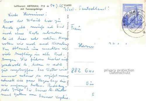 AK / Ansichtskarte Abtenau Salzburg AT Ortspartie mit Tennengebirge