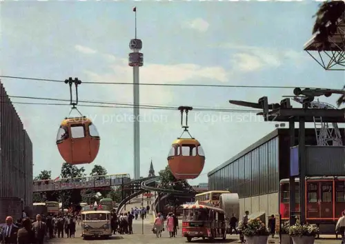 AK / Ansichtskarte MueNCHEN  Bayern IVA Aussichtsturm mit Einschienen und Gondelbahn