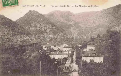 AK / Ansichtskarte NICE   Nizza 06 Alpes-Maritimes Vue sur Sainte Thecle les Moulins et Peillon