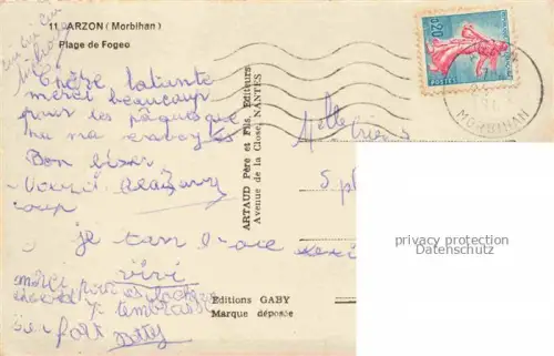 AK / Ansichtskarte Arzon-Port Navalo VANNES 56 Morbihan Plage de Fogeo