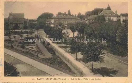 AK / Ansichtskarte Saint-Junien Rochechouart 87 Haute-Vienne Entrée de la ville les jardins