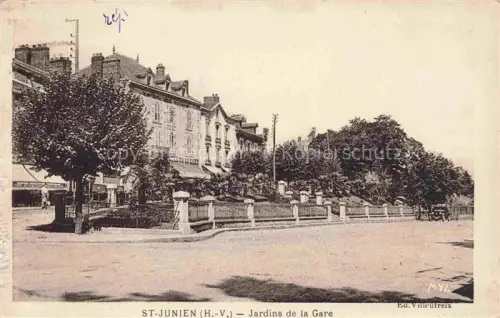 AK / Ansichtskarte St-Junien Rochechouart 87 Haute-Vienne Jardins de la Gare