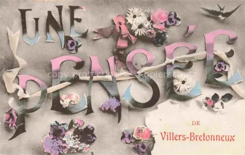 AK / Ansichtskarte Villers-Bretonneux AMIENS 80 Somme Une penseé de la ville Kuenstlerkarte