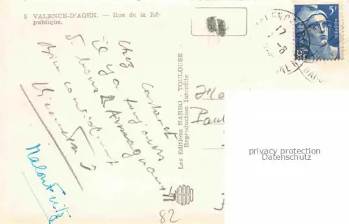 AK / Ansichtskarte Valence-d-Agen CASTELRAssIN 82 Tarn-et-Garonne Rue de la République