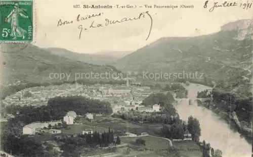 AK / Ansichtskarte St-Antonin-Noble-Val  Montauban 82 Tarn-et-Garonne Vue panoramique aérienne