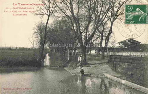 AK / Ansichtskarte Castelsarrasin Le Lavoir et Boulevard Sanguineng