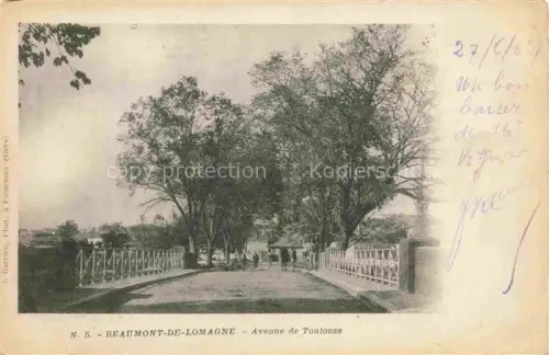 AK / Ansichtskarte Beaumont-de-Lomagne Castelsarrasin 82 Tarn-et-Garonne Avenue de Toulouse