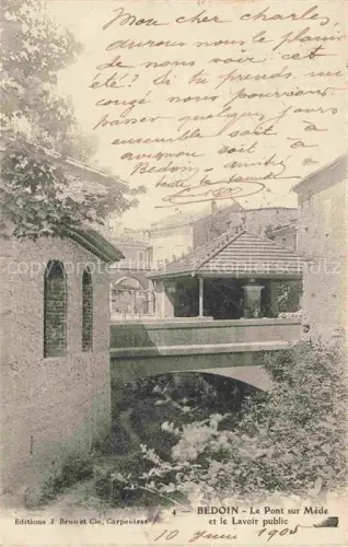 AK / Ansichtskarte Bedoin Carpentras 84 Vaucluse Le Pont sur Mède et le lavoir public