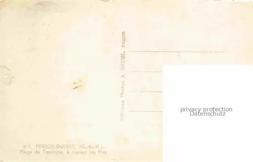 AK / Ansichtskarte PERROS-GUIREC Lannion 22 Cotes-d Armor Plage de Trestraou a travers les Pins