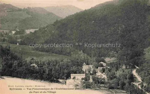 AK / Ansichtskarte Sylvanes-les-Bain MILLAU 12 Aveyron Vue panoramique de l'Etablissement thermal du Parc et du Village