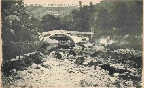 AK / Ansichtskarte Villefranche -de-Rouergue 12 Aveyron Vieux Pont sur l'Alzau