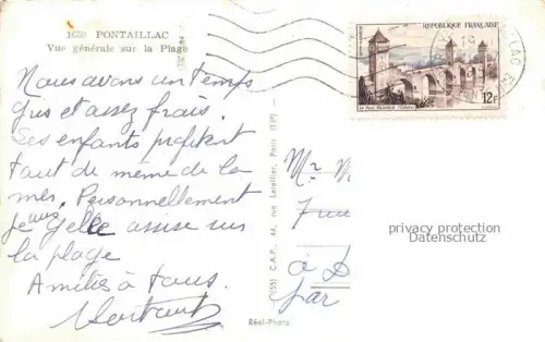 AK / Ansichtskarte PONTAILLAC Royan 17 Charente-Maritime Vue generale sur la Plage