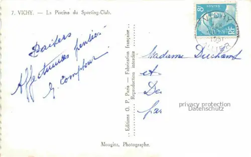 AK / Ansichtskarte VICHY 03 Allier La Piscine du Sporting Club