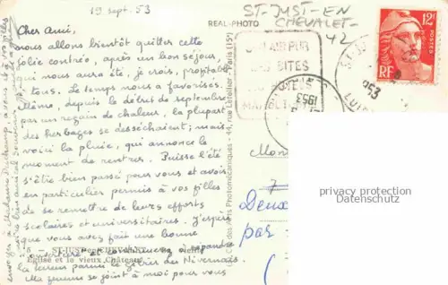 AK / Ansichtskarte St-Just-en-Chevalet ROANNE 42 Loire Eglise et le vieux Chateau