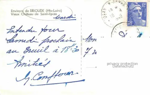 AK / Ansichtskarte BRIOUDE 43 Haute-Loire Vieux Chateau de Saint Ilpize