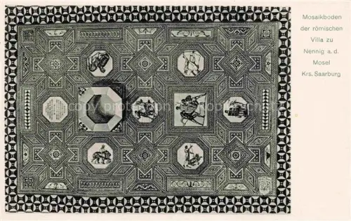 AK / Ansichtskarte Nennig Mosel Perl Saar Merzig-Wadern Saarland Mosaikboden der roem Villa