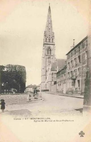 AK / Ansichtskarte Montmorillon 86 Vienne Eglise St. Martial et la Sous-Préfecture