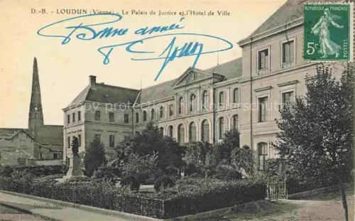 AK / Ansichtskarte Loudun Chatellerault 86 Vienne Palais de Justice Hôtel de Ville