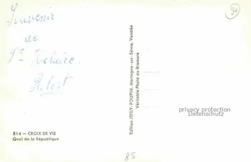 AK / Ansichtskarte Croix-de-Vie Les Sables-d Olonne Vendee 85 Vendee Quai de la République