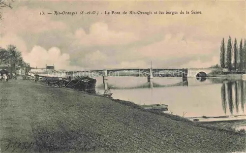 AK / Ansichtskarte Ris-Orangis Evry 91 Essonne Le Pont et les berges de la Seine