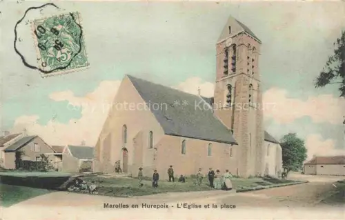 AK / Ansichtskarte Marolles-en-Hurepoix Palaiseau 91 Essonne Eglise et la place