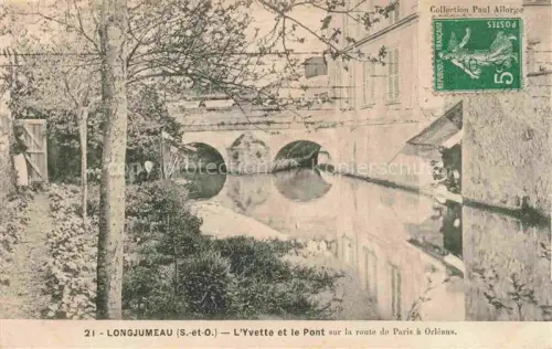 AK / Ansichtskarte Longjumeau Palaiseau 91 Essonne L'Yvette et le pont sur la route de Paris à Orléans