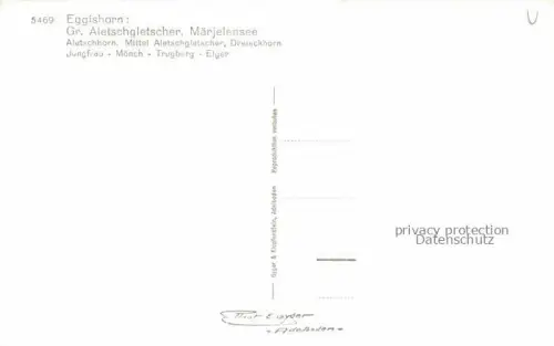 AK / Ansichtskarte Eggishorn 2927m Aletschgletscher VS Grosser Aletschgletscher Maerjelensee Panorama Bergwelt