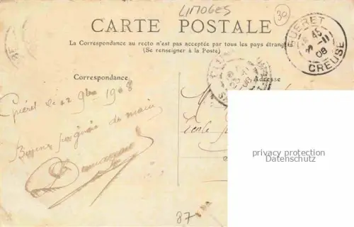 AK / Ansichtskarte LIMOGES 87 Haute-Vienne Un bonjour de la ville Schriftzug