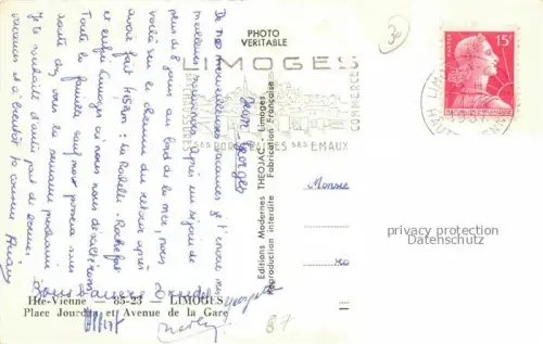 AK / Ansichtskarte LIMOGES 87 Haute-Vienne Place Jourdan et Avenue de la Gare