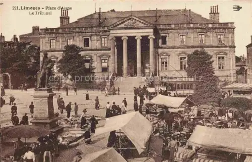AK / Ansichtskarte LIMOGES 87 Haute-Vienne Place d'Aisne le Tribunal Marché Monument