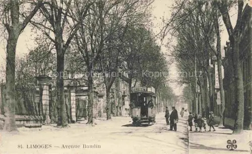 AK / Ansichtskarte LIMOGES 87 Haute-Vienne Avenue Baudin Tram