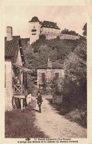 AK / Ansichtskarte Saint-Leonard Limoges 87 Haute-Vienne L'Artige aux Moines et le Château du Muraud restauré