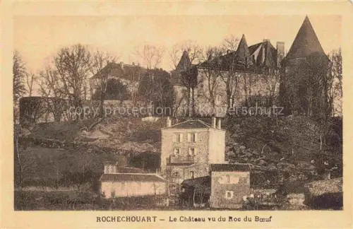 AK / Ansichtskarte ROCHECHOUART 87 Haute-Vienne Le château vue du Roc du Boeuf