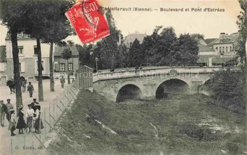 AK / Ansichtskarte Chatellerault 86 Vienne Boulevard et Pont d'Estrées