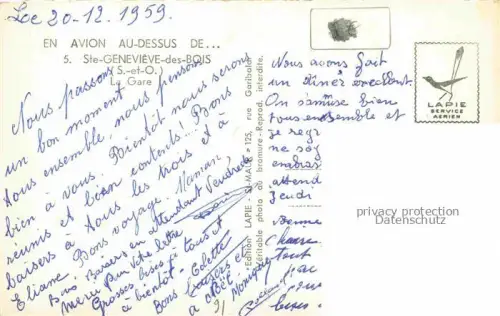 AK / Ansichtskarte Ste-Genevieve-des-Bois PALAISEAU 91 Essonne La gare vue aérienne